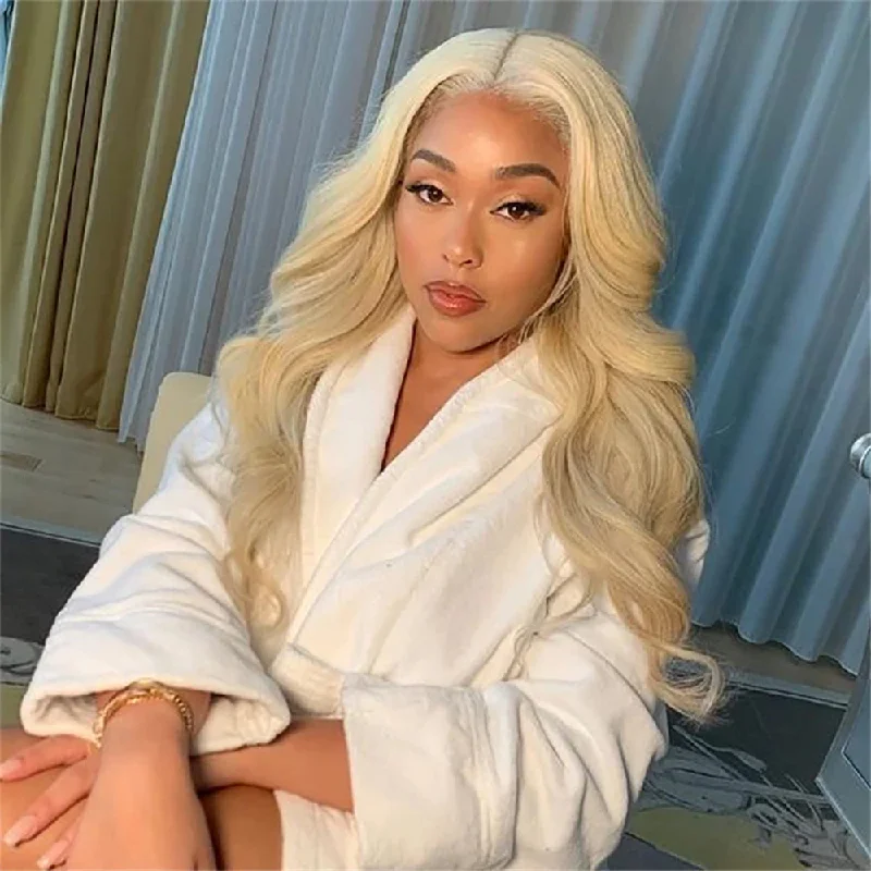 613 Blonde Lace Front Wig Human Hair 4x4 Body Wave Lace Front Wigs Human Hair Pre Plucked with Baby Hair 150% Density 26 inch