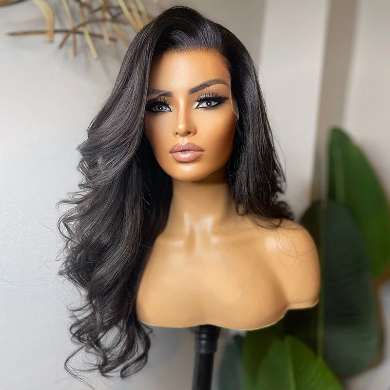 Beeos 360 SKINLIKE Real HD Lace Full Frontal Wig Body Wave Natural Color Pre-plucked BO62