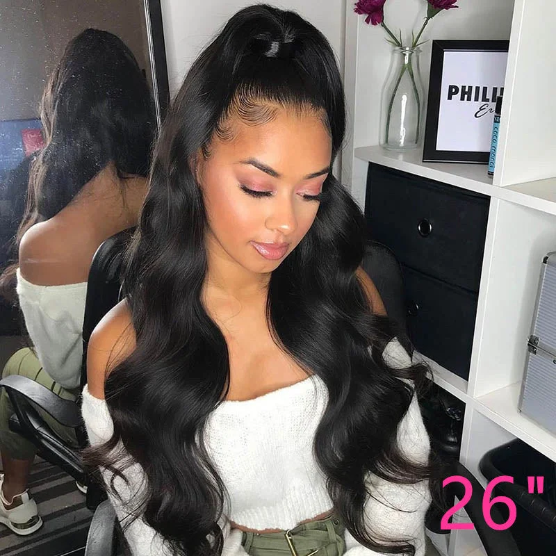 Beeos 360 SKINLIKE Real HD Lace Full Frontal Wig Body Wave Natural Color Pre-plucked BO62