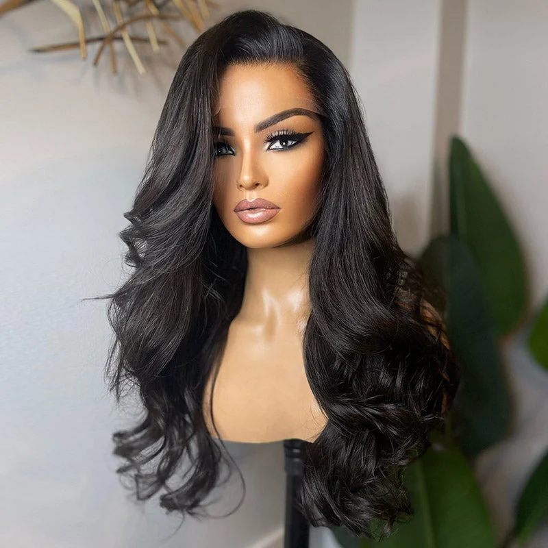 Beeos 360 SKINLIKE Real HD Lace Full Frontal Wig Body Wave Natural Color Pre-plucked BO62