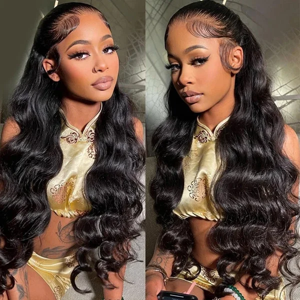 Body Wave Lace Front Wig 13x4 Pre Cut Glueless Frontal Wigs  Wear & Go Human Hair Wigs Beginner Friendly