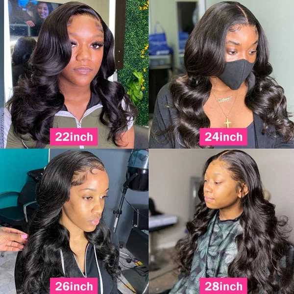 Body Wave Lace Front Wig 13x4 Pre Cut Glueless Frontal Wigs  Wear & Go Human Hair Wigs Beginner Friendly