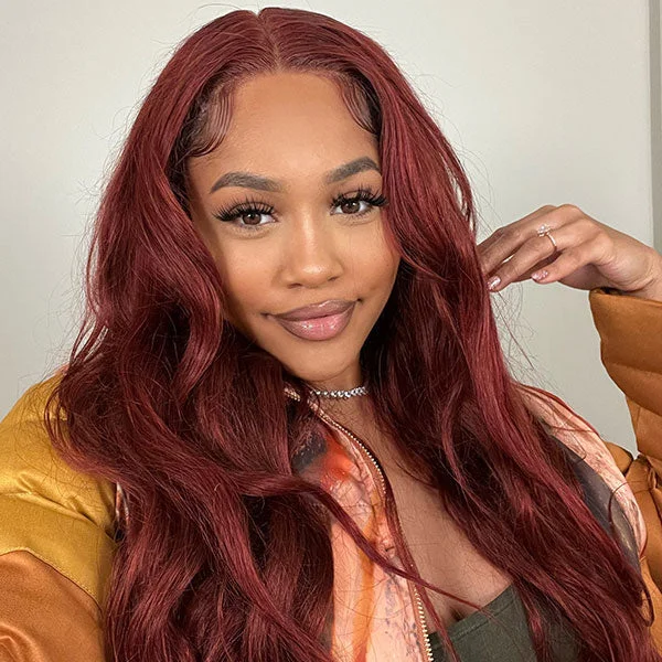 Benjamin & Akinyi Caroline A. HYPNOTICLAADYY Recommend Junoda Auburn Color Body Wave Lace Front Wig Red Brown Medium Length Hairstyles Trends