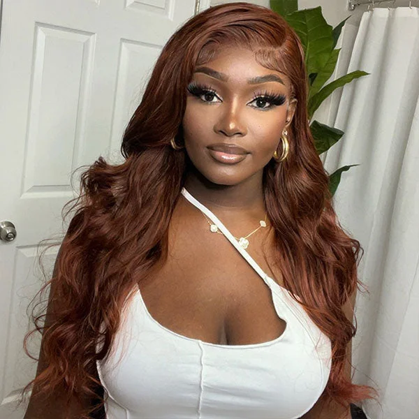 Benjamin & Akinyi Caroline A. HYPNOTICLAADYY Recommend Junoda Auburn Color Body Wave Lace Front Wig Red Brown Medium Length Hairstyles Trends