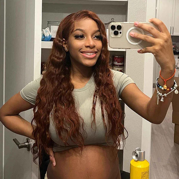 Benjamin & Akinyi Caroline A. HYPNOTICLAADYY Recommend Junoda Auburn Color Body Wave Lace Front Wig Red Brown Medium Length Hairstyles Trends