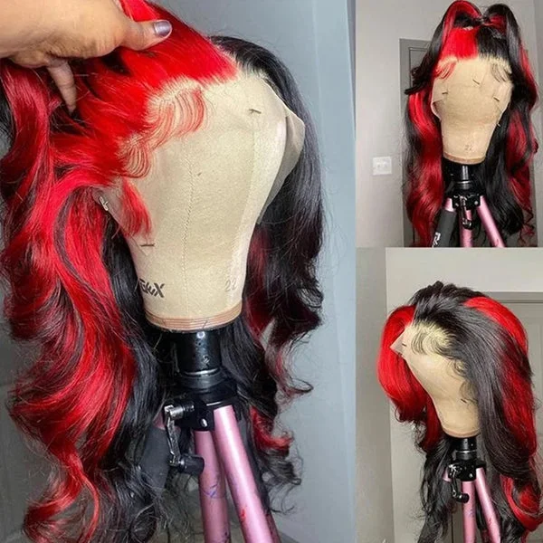 26inch / Body Wave / #1B/Red HL