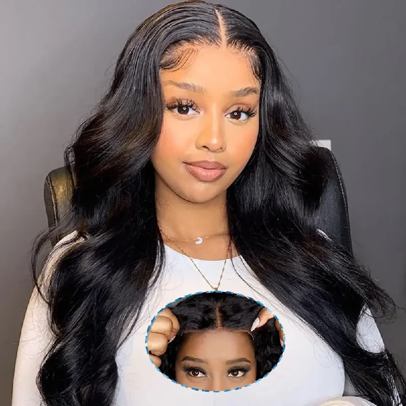 Lumiere Body Wave 4x6 Lace Front Pre-cut Easy To Wear Wig Human Hair Glueless Wigs