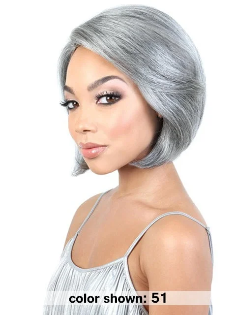 Motown Tress Human Hair Silver Gray Hair Collection Wig - SH.PAGE