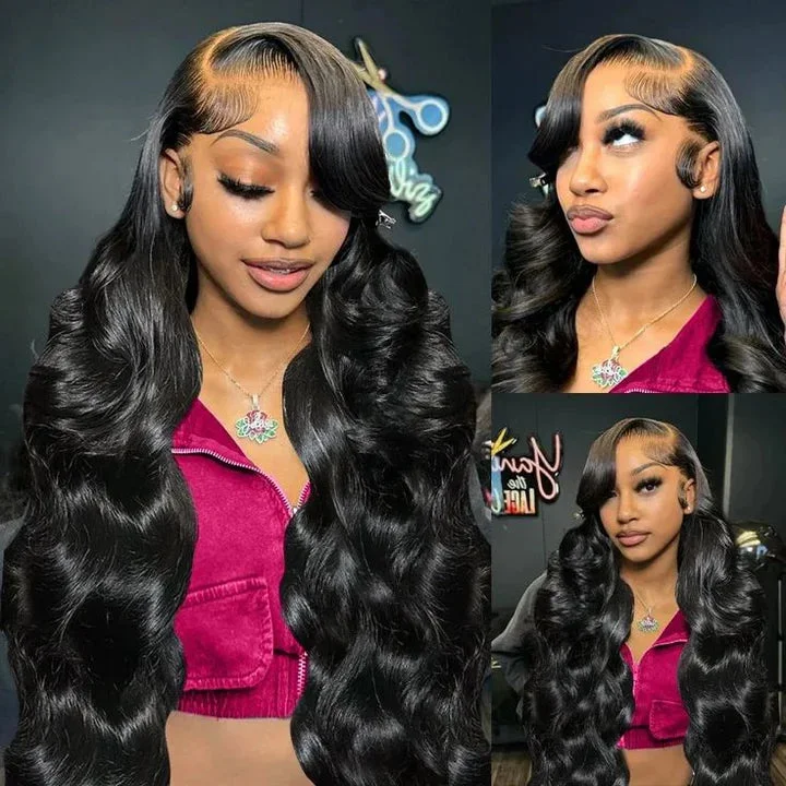 Easy-Wear Body Wave Glueless 13x4 Lace Wig Breathable Cap & Bleached Knots Human Hair