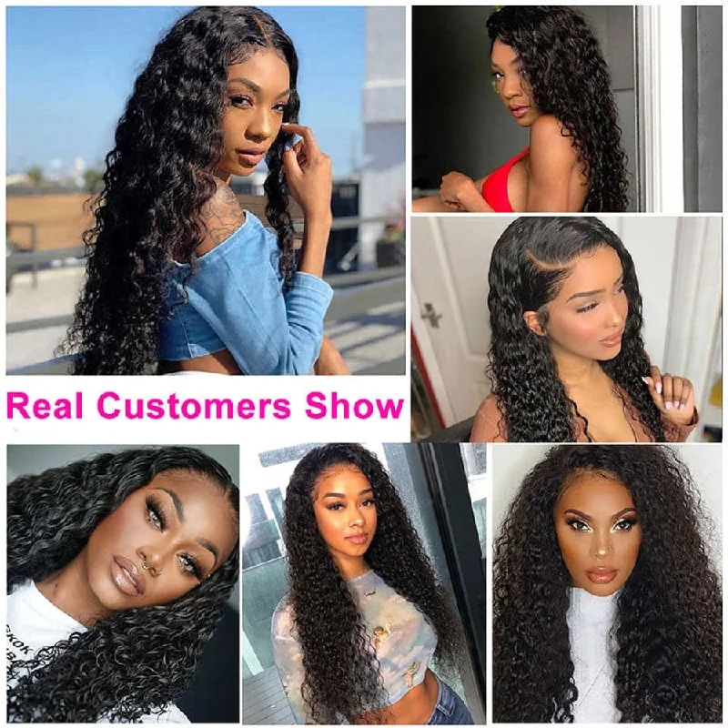 Sterly Water Wave 4×4 HD Transparent Lace Closure Wigs Human Hair Wigs For Women