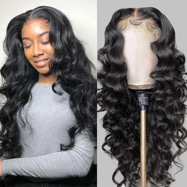 4x4 5x5 Glueless Lace Wigs Pre Plucked Loose Wave Ready to Wear Human Hair Wigs