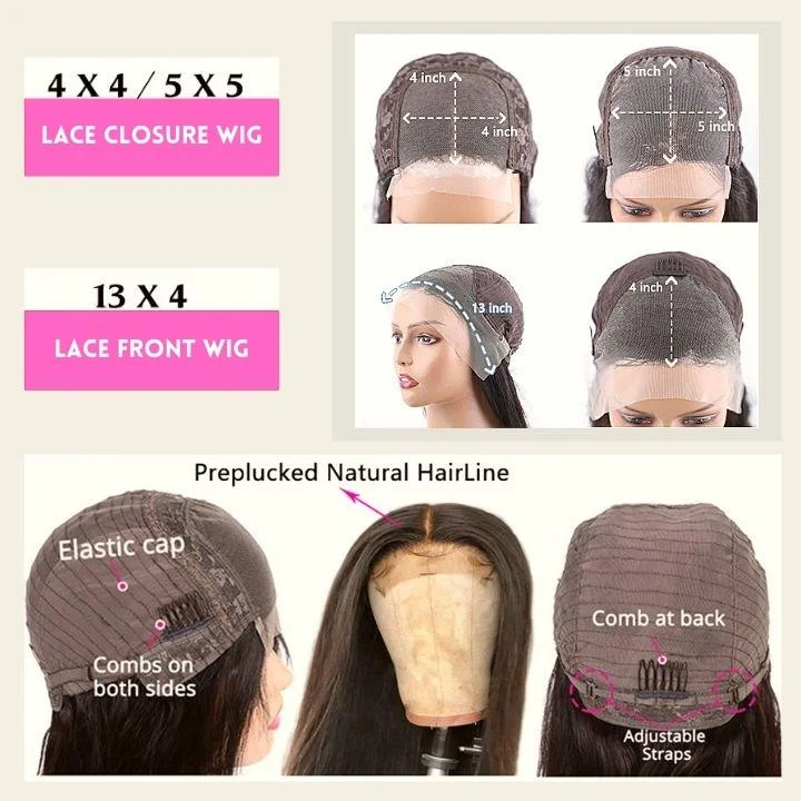 Curtain Bangs Glueless Wigs Chocolate Brown Natural Wave 13x4 HD Lace Wig Natural Wave Pre Plucked Wig With Bangs