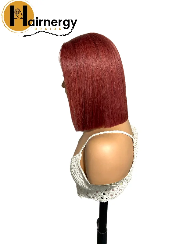 Ginger Wear & Go Glueless Straight Bob Wigs 180% Density 4×6 HD Lace Closure Wig Human Hair