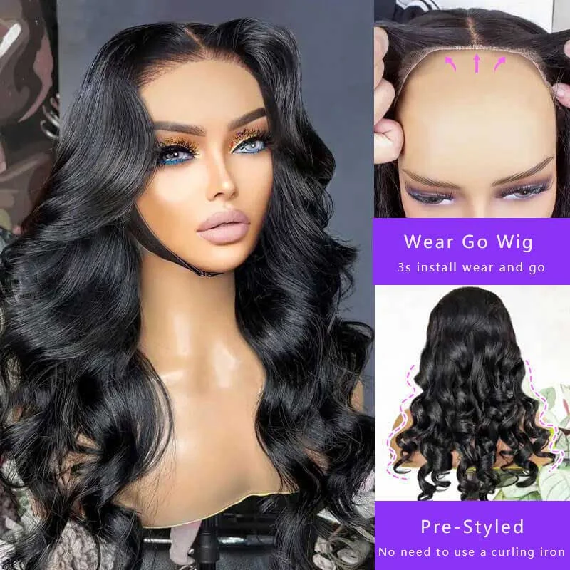 SKIN MELT Real Scalp Glueless Transparent HD Lace Closure Wigs 5x5 Brazilian Body Wave Human Hair Wigs