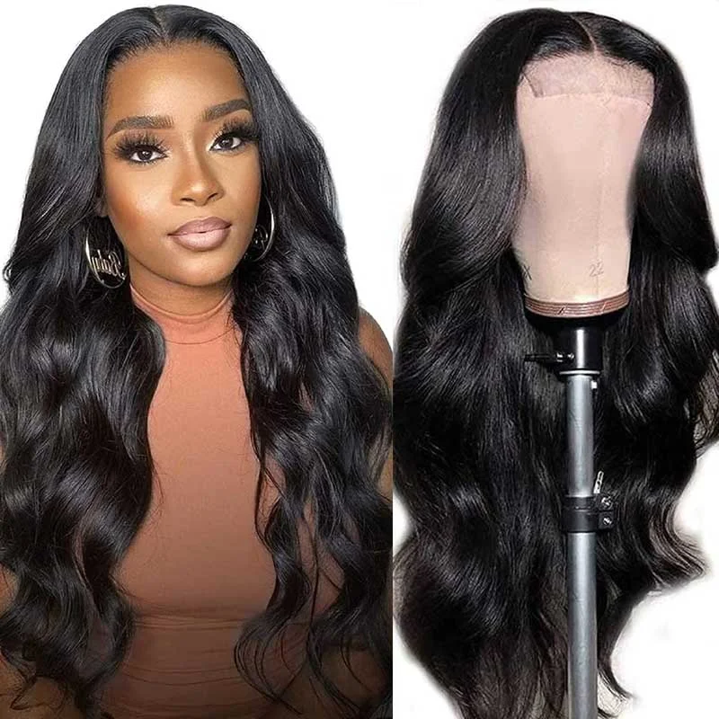 SKIN MELT Real Scalp Glueless Transparent HD Lace Closure Wigs 5x5 Brazilian Body Wave Human Hair Wigs