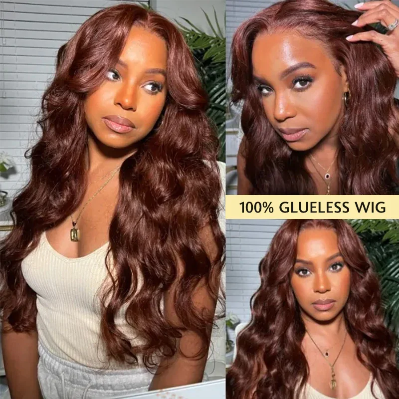 [Flash Sale] 5x5 Glueless Lace #33 Red Brown Reddish Auburn Color Body Wave Human Hair