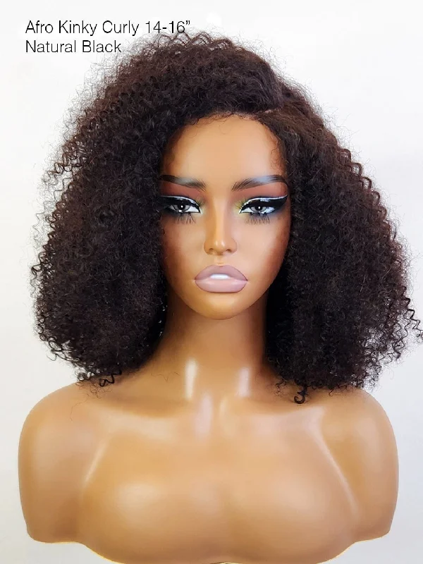 Small Knots 5x5 Swiss HD Pre Cut Lace Glueless Wig Afro Kinky Curly