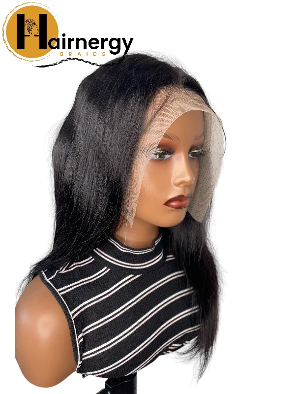 Straight Transparent Lace Human Hair Wig 13x4 free Part 180% Density