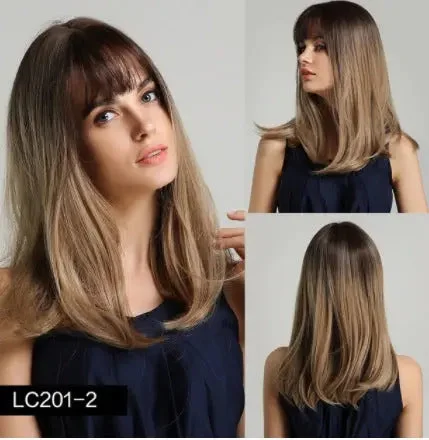 Lily Long Straight Wig with Bangs